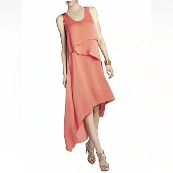 BCBGMAXAZRIA Coral Reese Draped Tank Dress Size XXS Cocktail Formal Party Chic - Picture 2 of 7